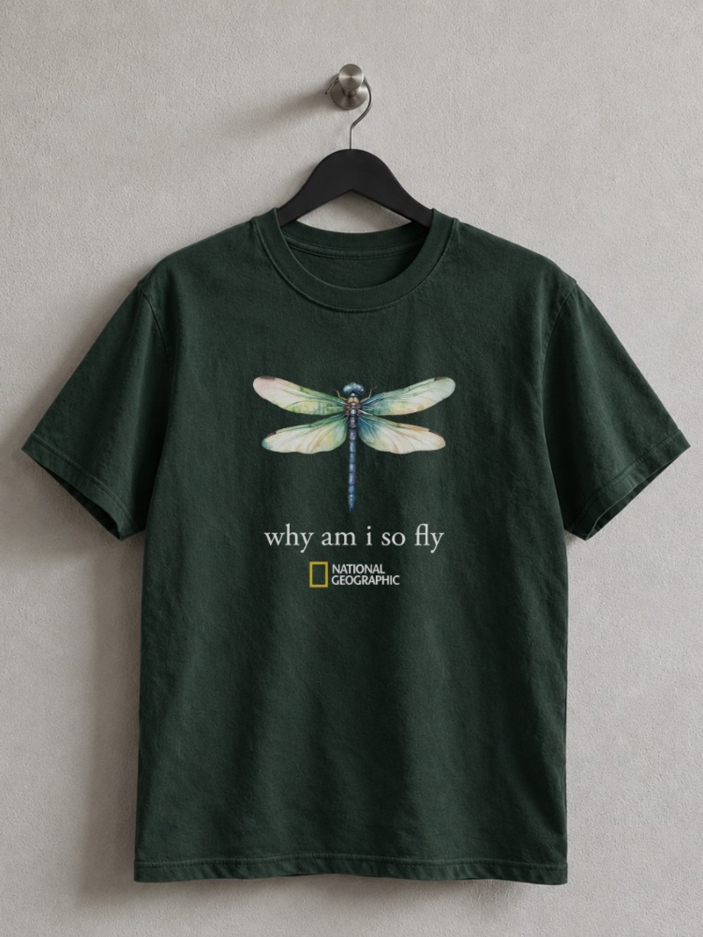 Forest Green Dragonfly Graphic Tee - Animal Print Tee